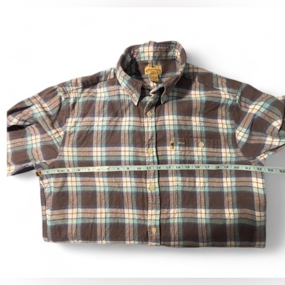 Plaid Flannel Button-Down Shirt Men Sz L Grunge SKU 23 - Picture 7 of 11